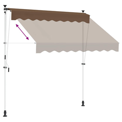vidaXL Manual Retractable Awning Taupe 400 cm