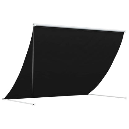 vidaXL Awning Black 300 x 150 cm 180 g / m² Polyester with PU Coated