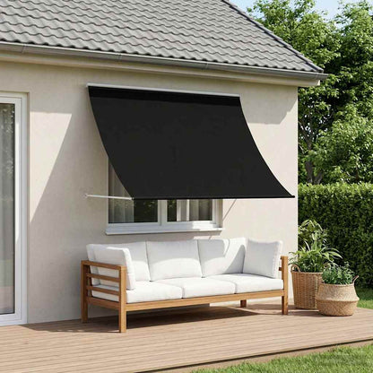 vidaXL Awning Black 400 x 150 cm 180 g / m² Polyester with PU Coated