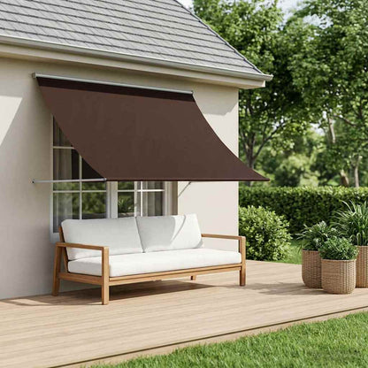 vidaXL Awning Brown 300 x 150 cm 180 g / m² Polyester with PU Coated
