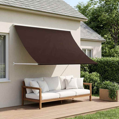 vidaXL Awning Brown 350 x 150 cm 180 g / m² Polyester with PU Coated