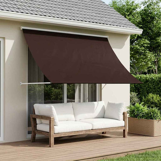 vidaXL Awning Brown 400 x 150 cm 180 g / m² Polyester with PU Coated