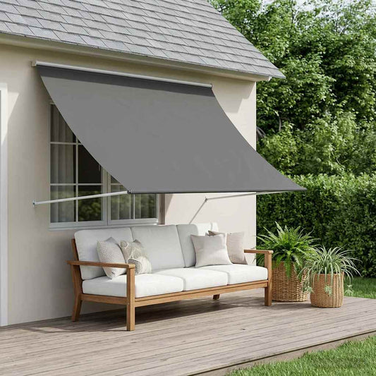 vidaXL Awning Light Grey 150 x 150 cm
