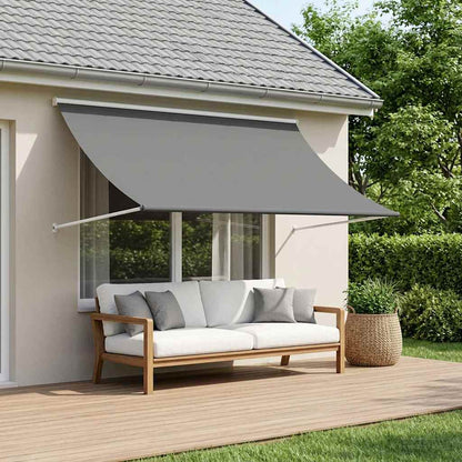 vidaXL Awning Light Grey 400 x 150 cm