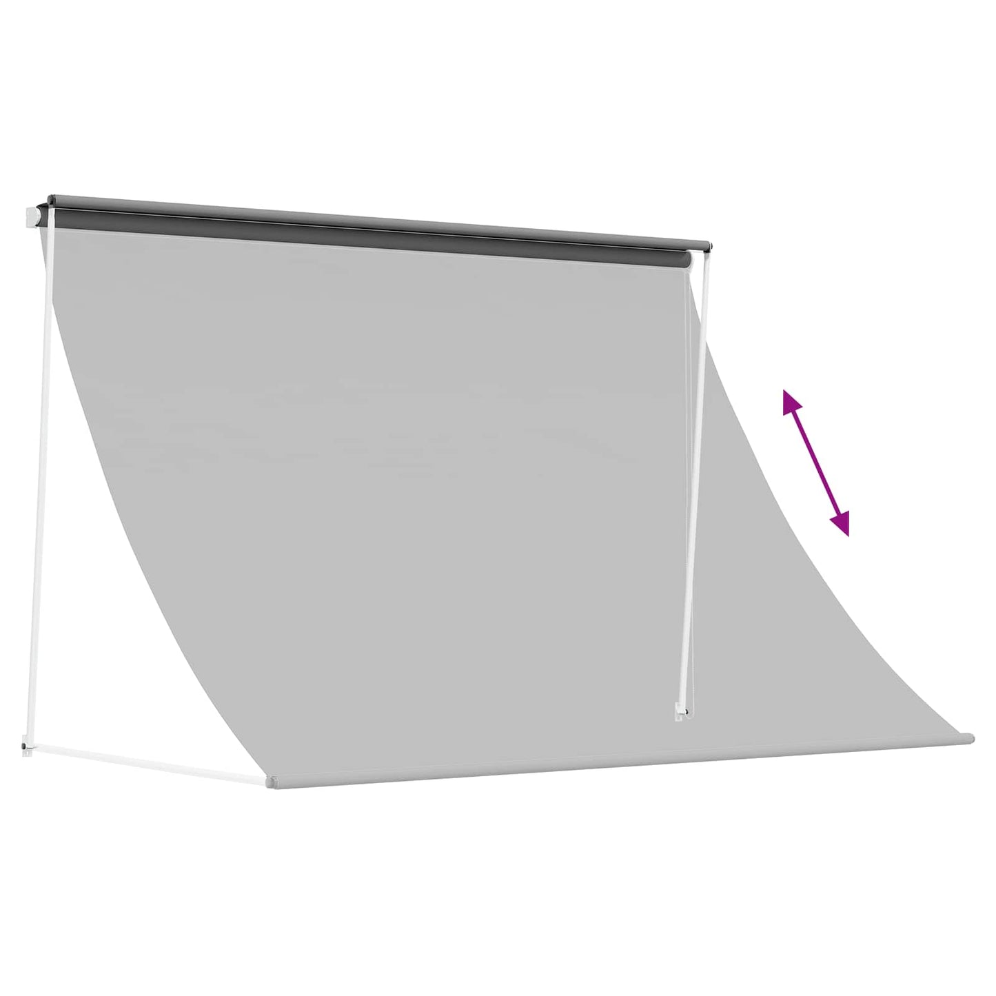 vidaXL Awning Light Grey 400 x 150 cm