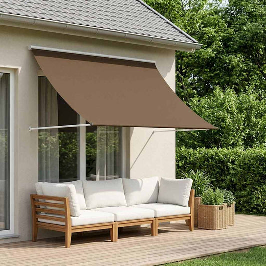 vidaXL Awning Taupe 150 x 150 cm 180 g / m² Polyester with PU Coated