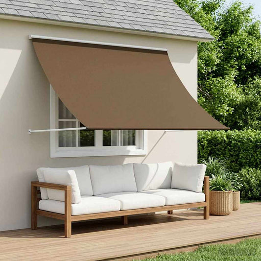 vidaXL Awning Taupe 250 x 150 cm 180 g / m² Polyester with PU Coated