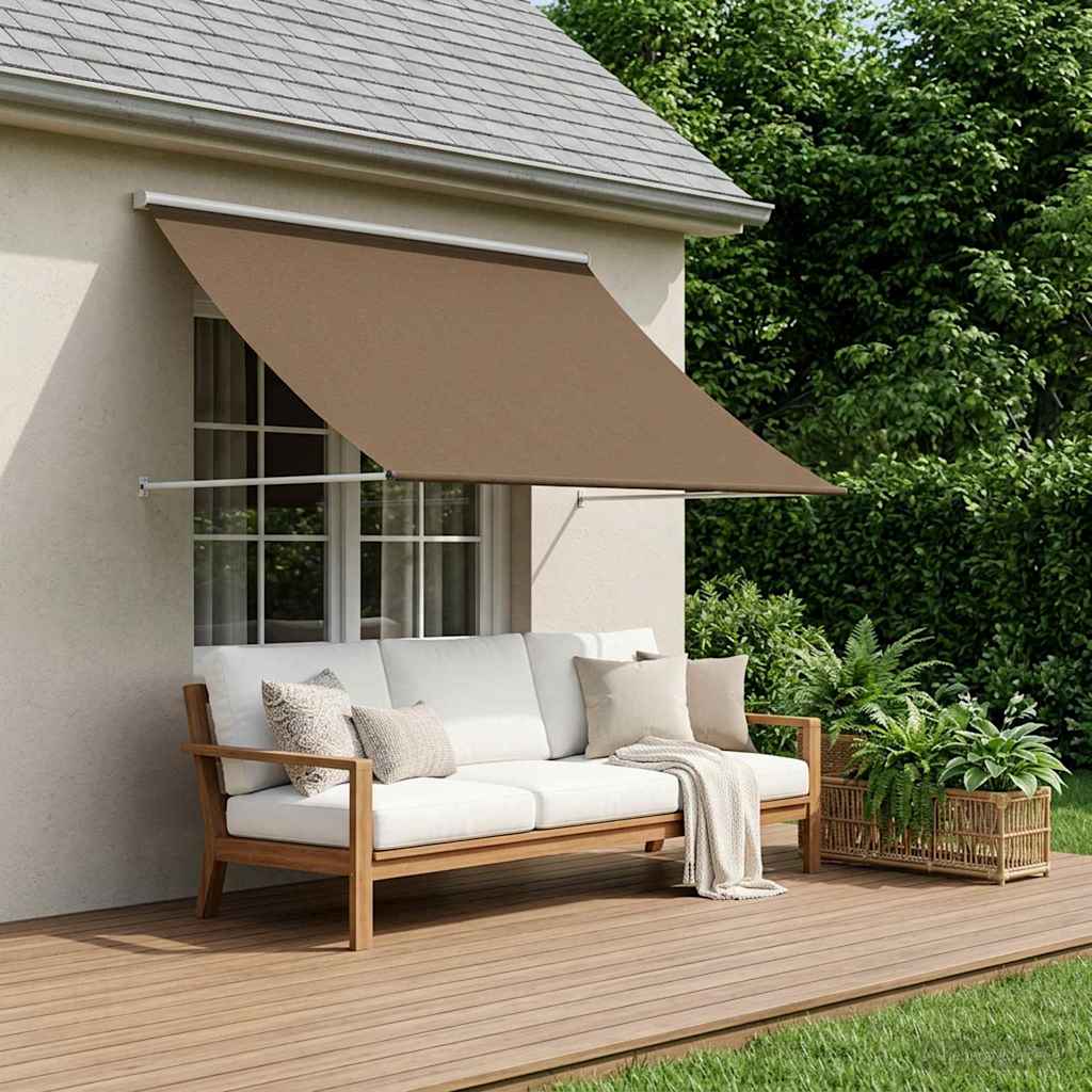 vidaXL Awning Taupe 300 x 150 cm 180 g / m² Polyester with PU Coated