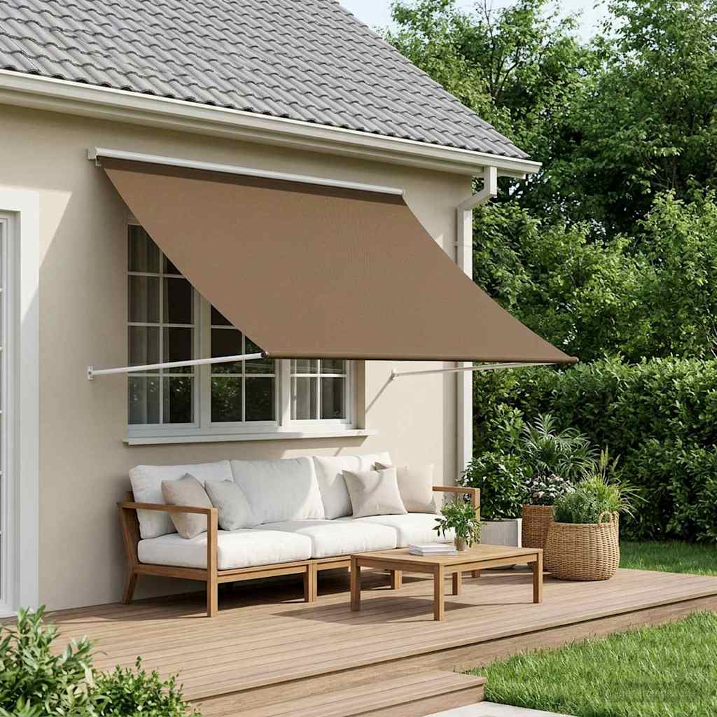 vidaXL Awning Taupe 350 x 150 cm 180 g / m² Polyester with PU Coated