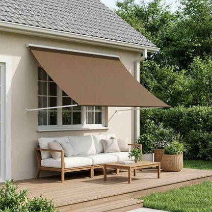 vidaXL Awning Taupe 350 x 150 cm 180 g / m² Polyester with PU Coated