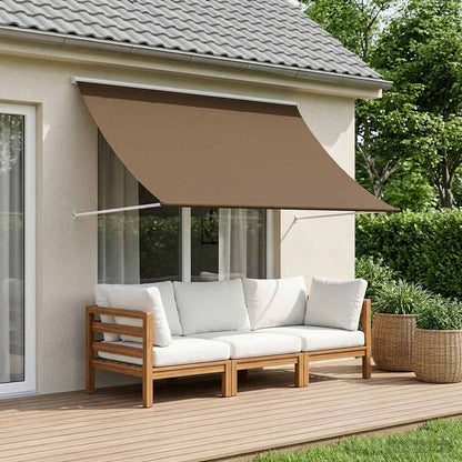 vidaXL Awning Taupe 400 x 150 cm 180 g / m² Polyester with PU Coated