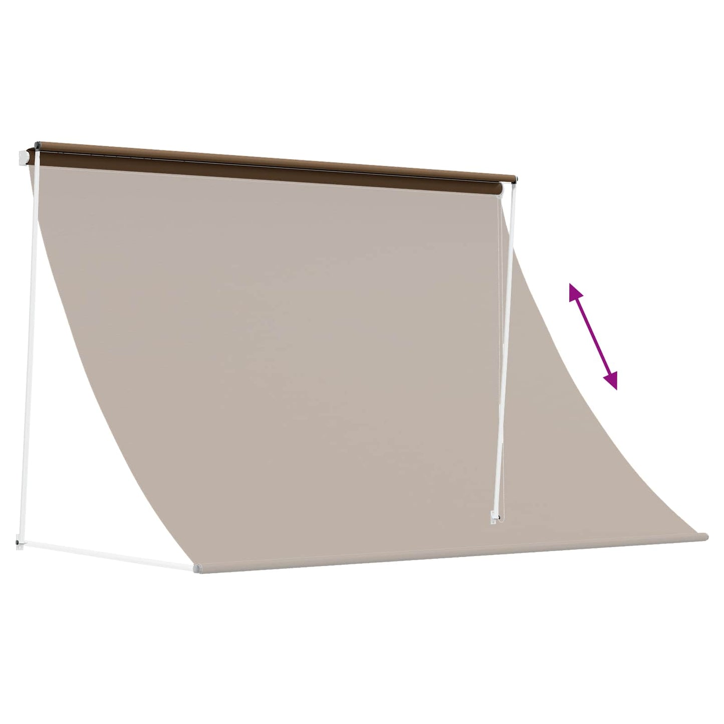vidaXL Awning Taupe 400 x 150 cm 180 g / m² Polyester with PU Coated