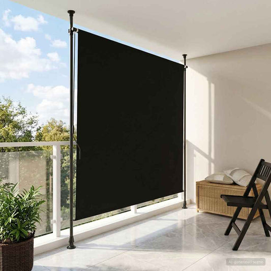 vidaXL Outdoor Roller Blind Black 100 x 270 cm