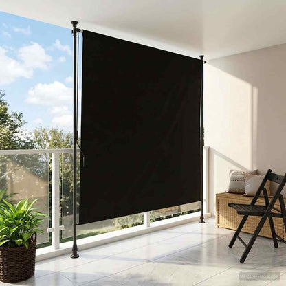 vidaXL Outdoor Roller Blind Black 120 x 270 cm