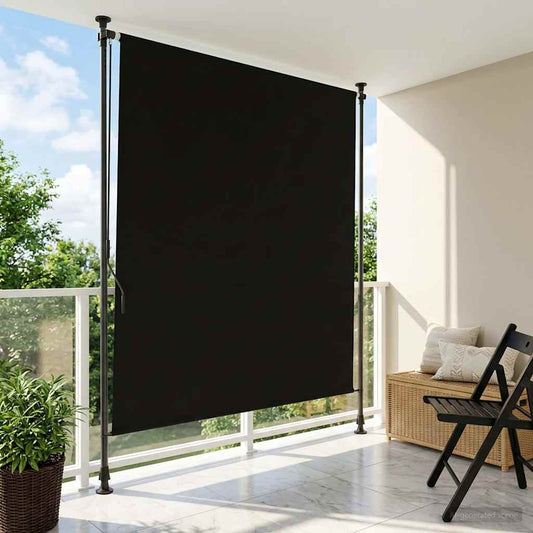 vidaXL Outdoor Roller Blind Black 200 x 270 cm