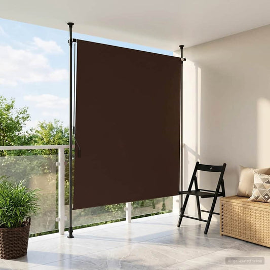 vidaXL Outdoor Roller Blind Brown 100 x 270 cm
