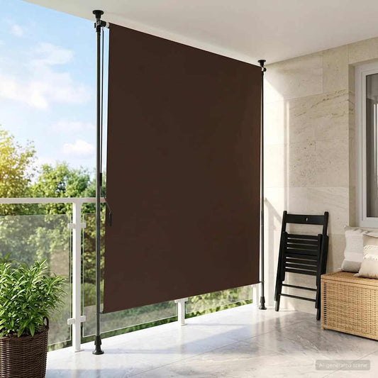 vidaXL Outdoor Roller Blind Brown 120 x 270 cm