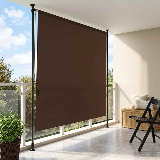 vidaXL Outdoor Roller Blind Brown 150 x 270 cm