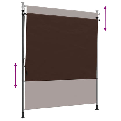 vidaXL Outdoor Roller Blind Brown 150 x 270 cm
