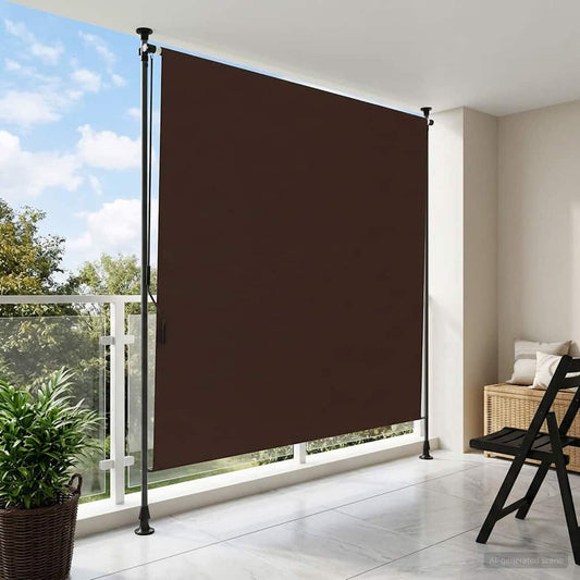 vidaXL Outdoor Roller Blind Brown 200 x 270 cm