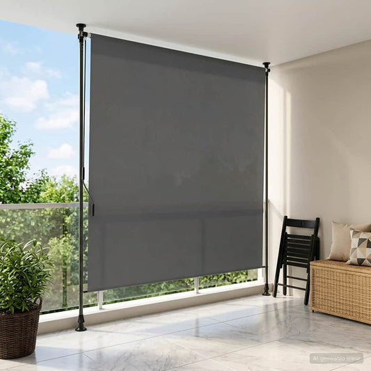vidaXL Outdoor Roller Blind Light Grey 100 x 270 cm