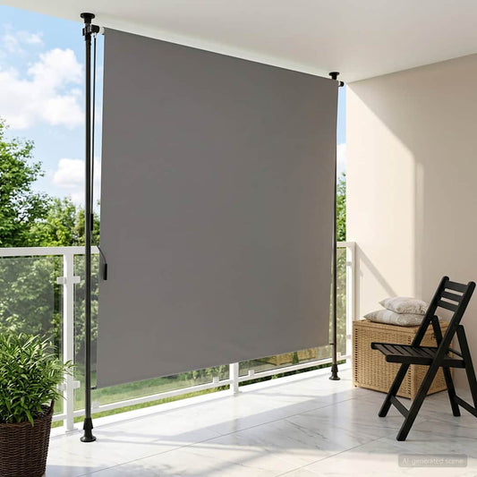 vidaXL Outdoor Roller Blind Light Grey 120 x 270 cm