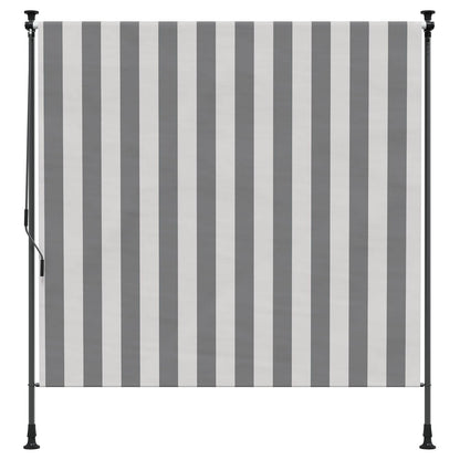 vidaXL Outdoor Roller Blind Anthracite and White 100 x 270 cm