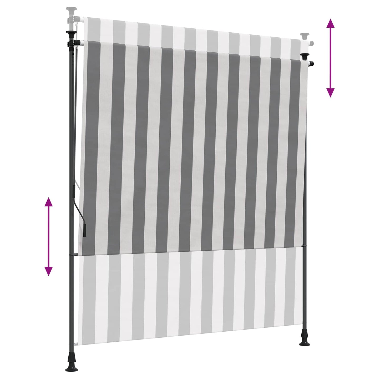 vidaXL Outdoor Roller Blind Anthracite and White 100 x 270 cm