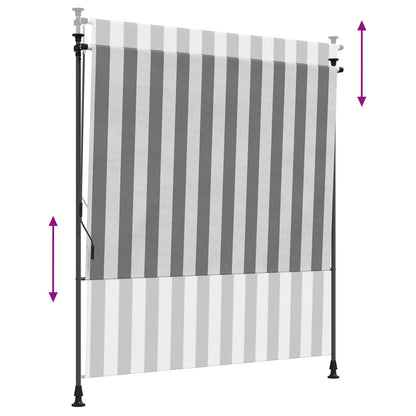vidaXL Outdoor Roller Blind Anthracite and White 100 x 270 cm