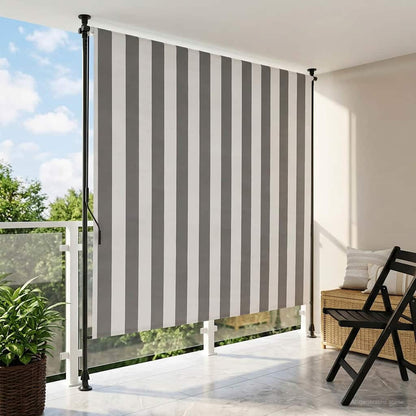 vidaXL Outdoor Roller Blind Anthracite and White 120 x 270 cm