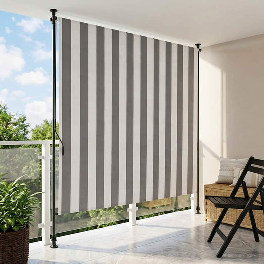 vidaXL Outdoor Roller Blind Anthracite and White 120 x 270 cm