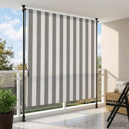 vidaXL Outdoor Roller Blind Anthracite and White 150 x 270 cm