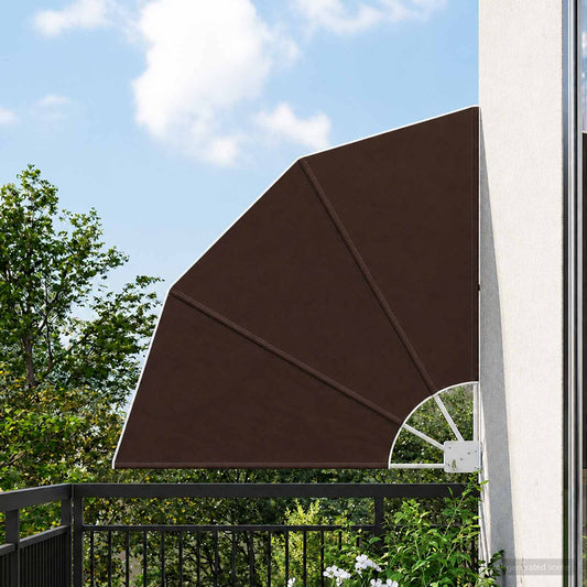 vidaXL Balcony Privacy Screen 140 x 140 cm Polyester Brown