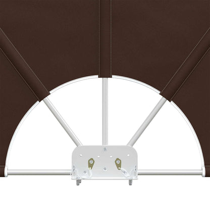 vidaXL Balcony Privacy Screen 240 x 160 cm Polyester Rectangular Brown