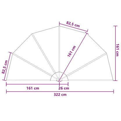 vidaXL Balcony Privacy Screen Ø 320 cm Polyester Brown