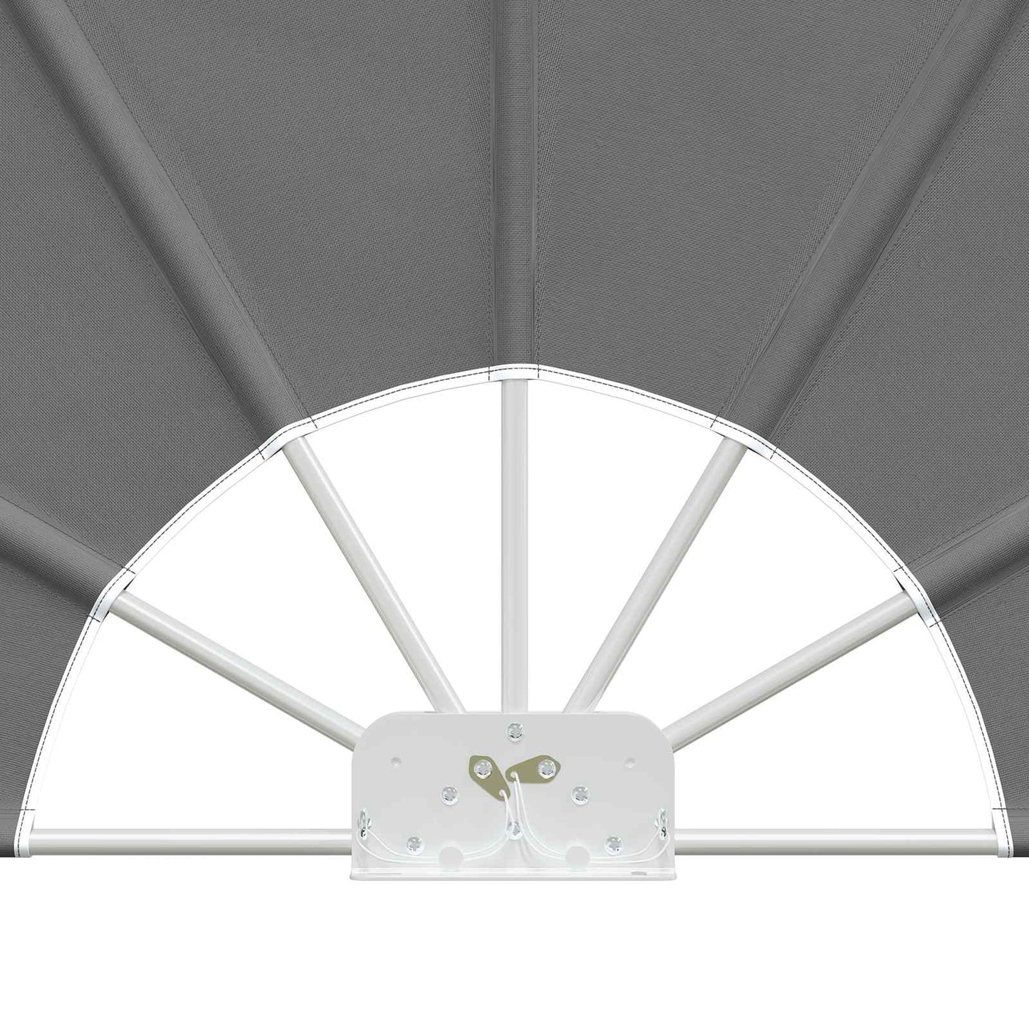 vidaXL Balcony Privacy Screen Ø 320 cm Polyester Light Grey