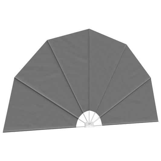 vidaXL Balcony Privacy Screen Ø 320 cm Polyester Light Grey