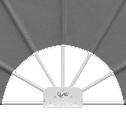 vidaXL Balcony Privacy Screen Ø 400 cm Polyester Light Grey
