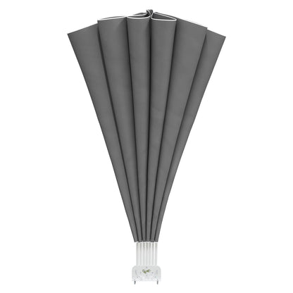 vidaXL Balcony Privacy Screen Ø 400 cm Polyester Light Grey