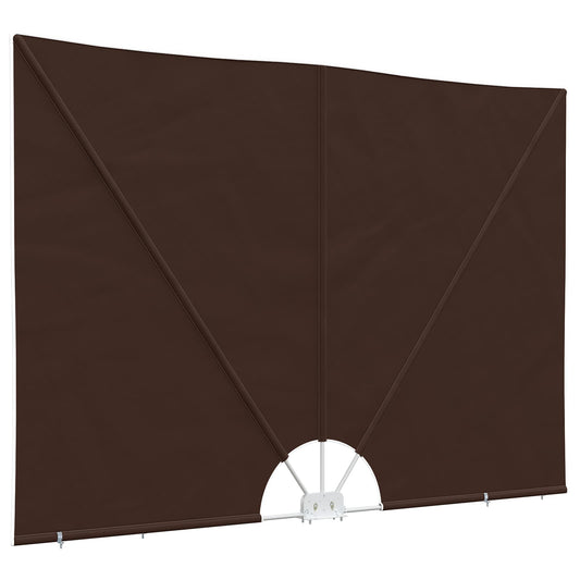 vidaXL Balcony Privacy Screen 160 x 240 cm Polyester Irregular Brown