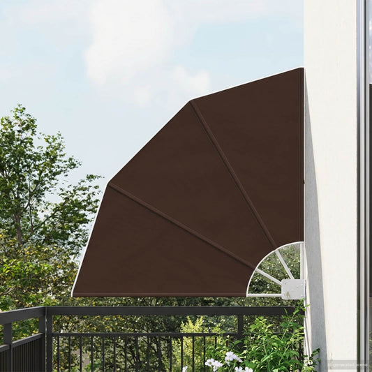 vidaXL Balcony Privacy Screen 115 x 115 cm Polyester Brown