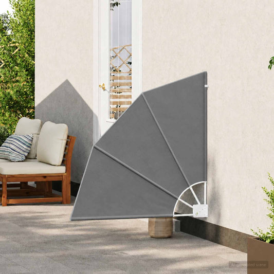 vidaXL Balcony Privacy Screen 115 x 115 cm Polyester Light Grey