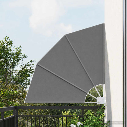 vidaXL Balcony Privacy Screen 115 x 115 cm Polyester Light Grey