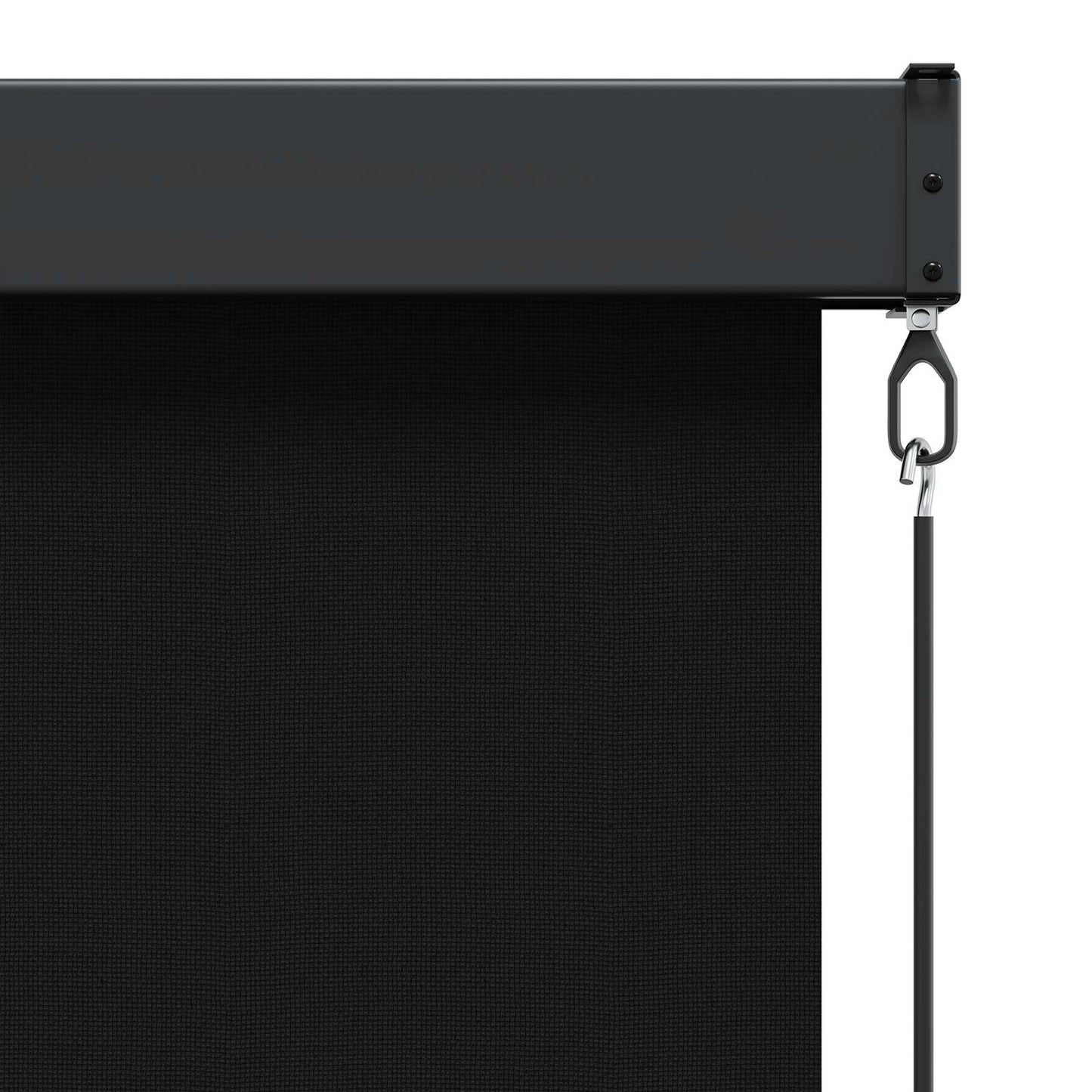 vidaXL Roller Blind Black 60 x 250 cm Fabric and Aluminum