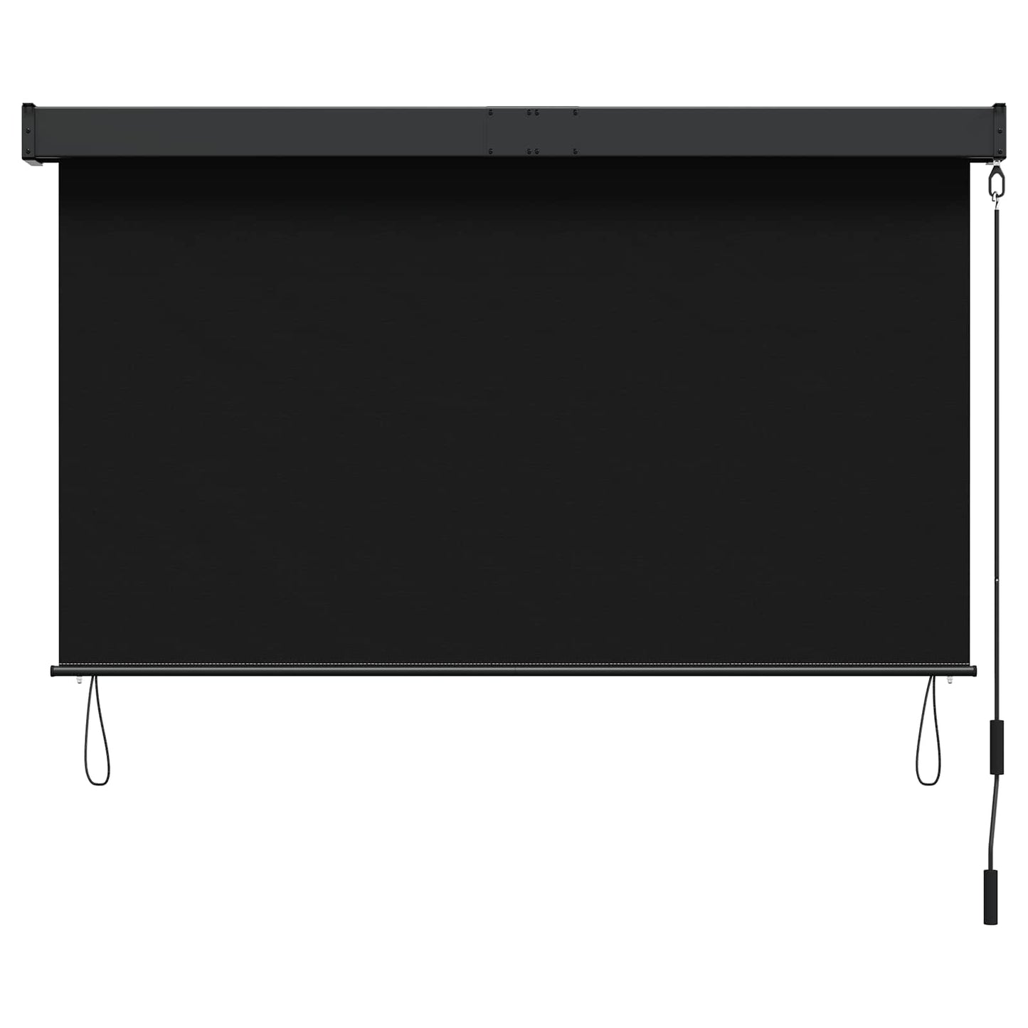 vidaXL Roller Blind Black 60 x 250 cm Fabric and Aluminum