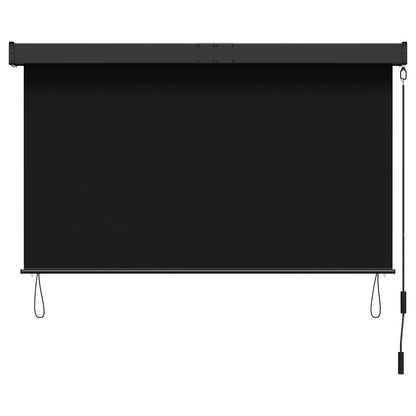 vidaXL Roller Blind Black 60 x 250 cm Fabric and Aluminum