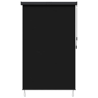 vidaXL Roller Blind Black 60 x 250 cm Fabric and Aluminum