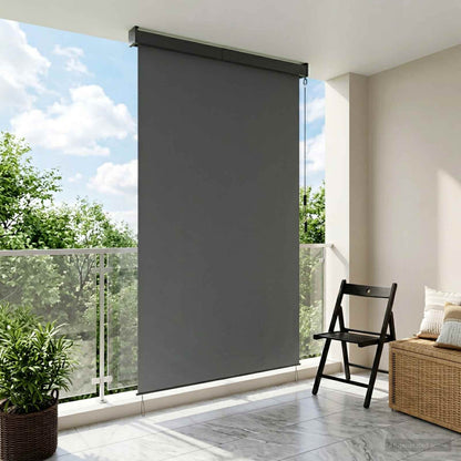 vidaXL Roller Blind Light Grey 60 x 250 cm Fabric and Aluminum