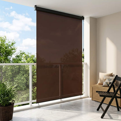 vidaXL Roller Blind Brown 80 x 250 cm Fabric and Aluminum