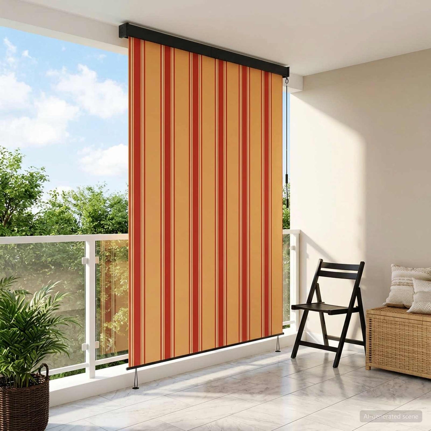 vidaXL Roller Blind Multicolour 80 x 250 cm Fabric and Aluminum